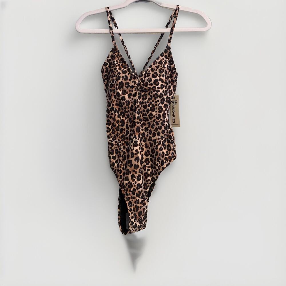 No Boundaries One Piece Fashion Swimsuit Small Cheeky High‎ Leg Animal Skin